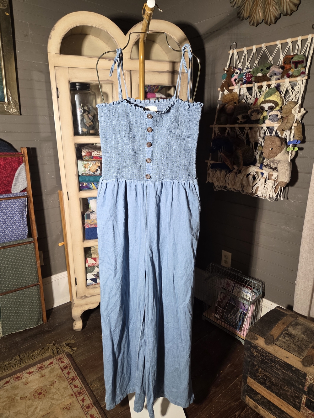 Harper Light Blue Wide Leg Jumpsuit